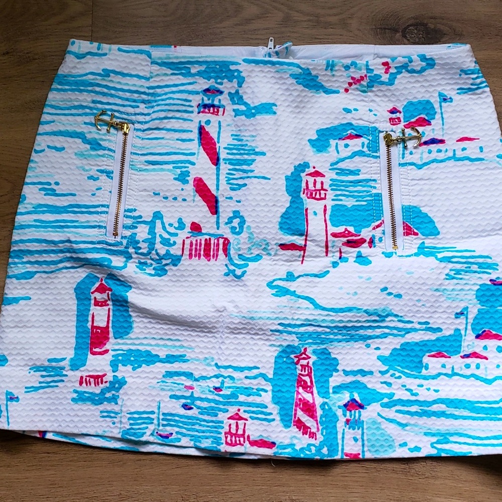 Lilly Pulitzer Tate Skirt Watch Out Lighthouse